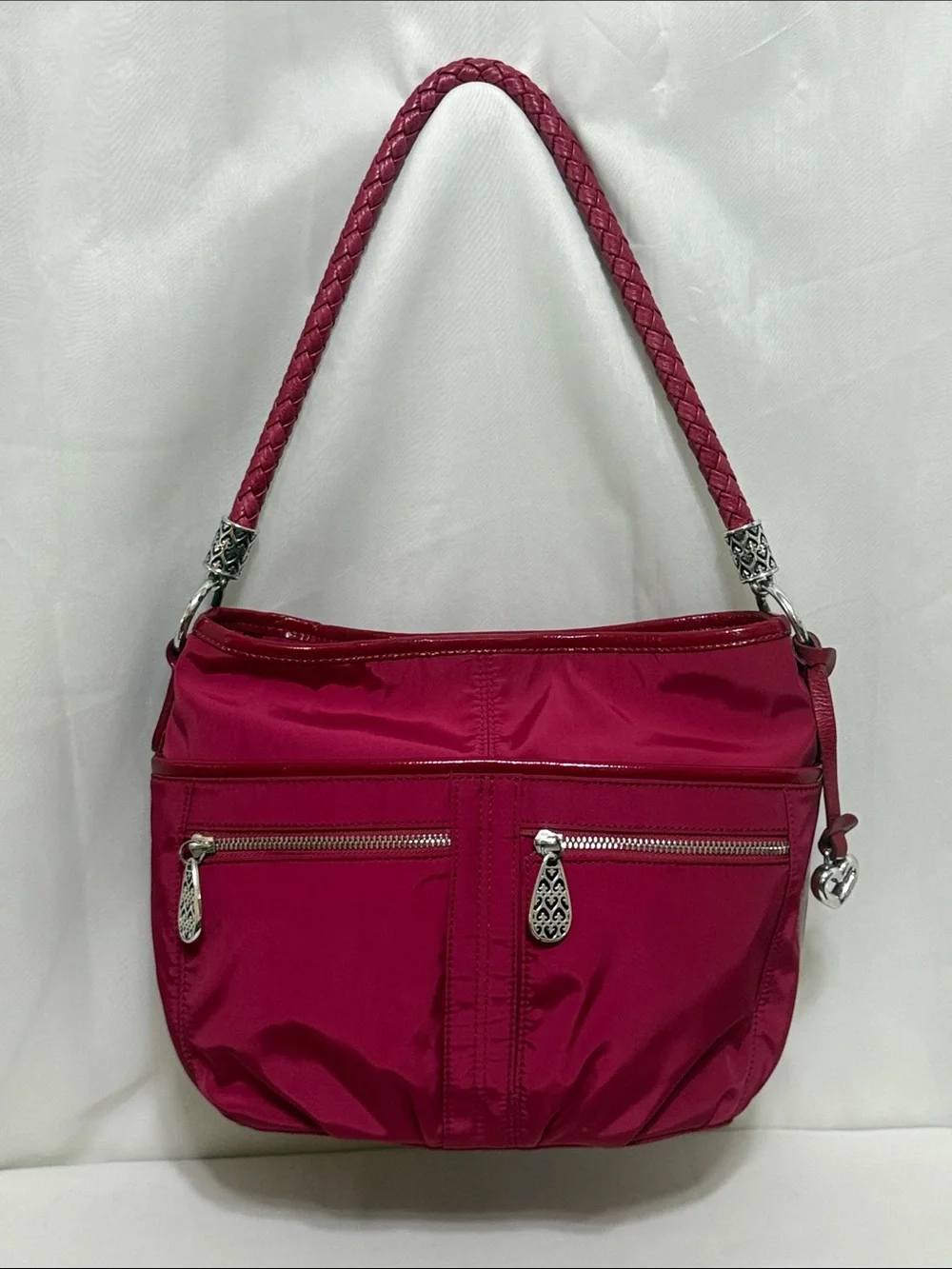 Brighton Nylon Hobo In Red